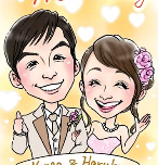 1【格安人気】おしゃれな結婚式似顔絵ウェルカムボード通販-似顔絵グラフィックス